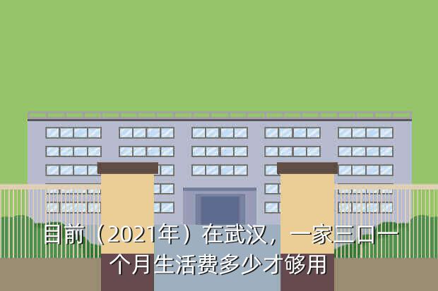 目前（2021年）在武汉，一家三口一个月生活费多少才够用
