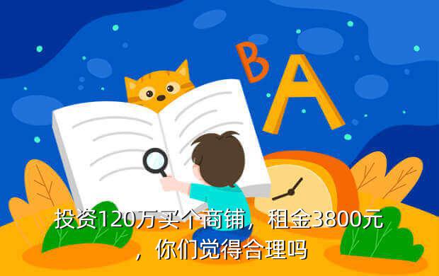 投资120万买个商铺，租金3800元，你们觉得合理吗