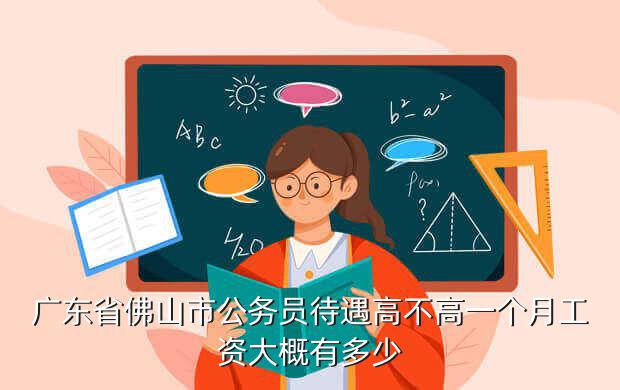 广东省佛山市公务员待遇高不高一个月工资大概有多少